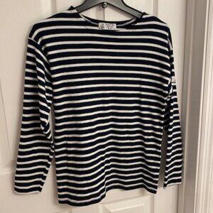 NWOT Sable et Mer Nautic Collection Navy Blue Stripes Pullover Sailor Size M